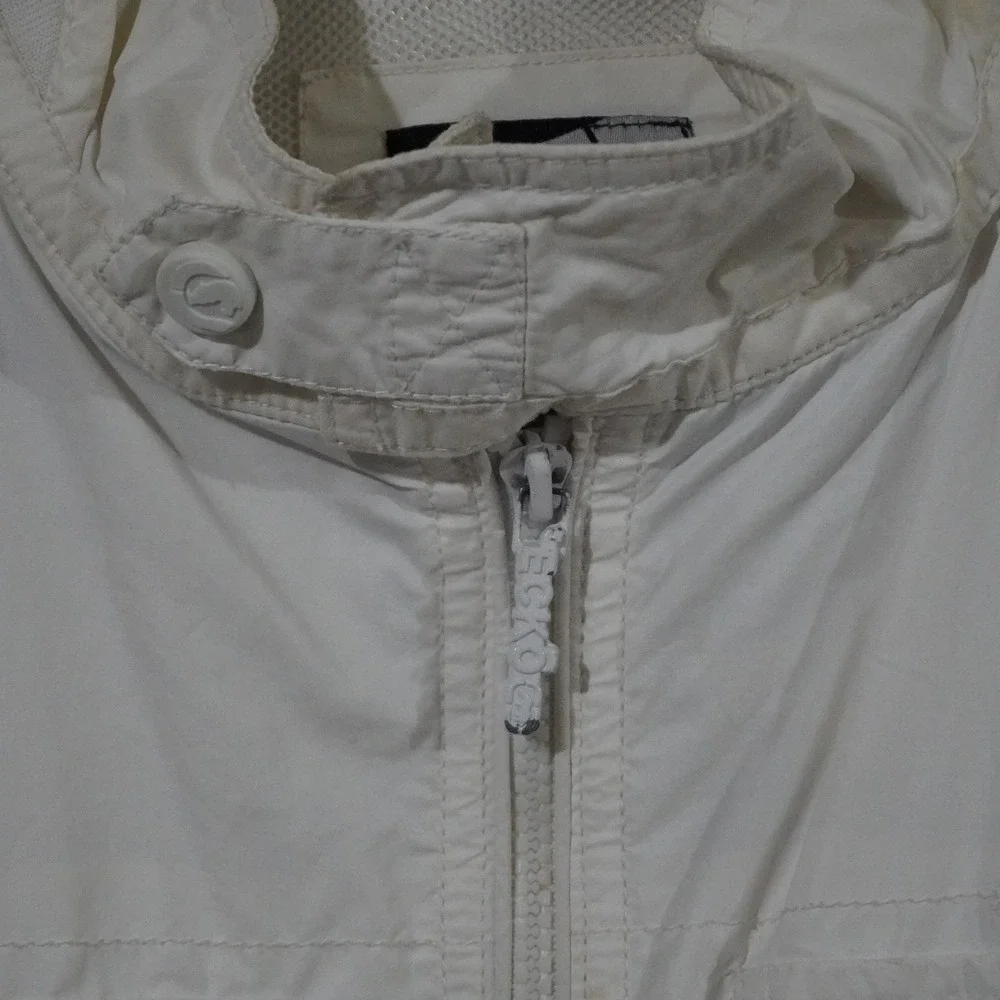 Ecko Unltd Mens‎ White Full Zip Lightweight Jacket Medium Layering